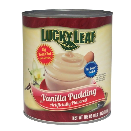 Lucky Leaf Vanilla Pudding Nsa, 3 x 106 oz Case - Bakery & Desserts