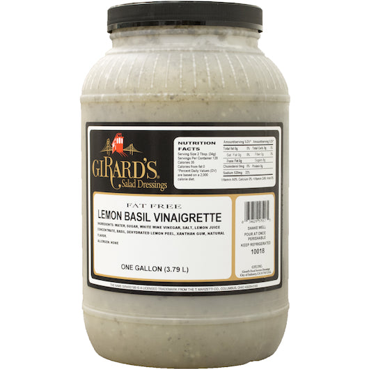 Girards Dressing Au Lemon Basil Vinaigrette Dressing Bulk, 2 x 1 GA Case - Condiments & Sauces