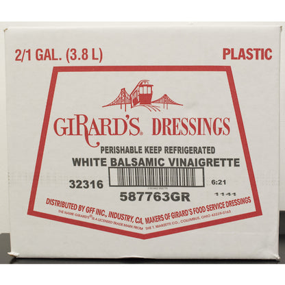 Girards Dressing Au White Balsamic Vinaigrette Dressing Bulk, 2 x 1 GA Case - DOT product image 5