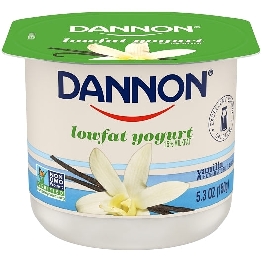 Dannon All Natural Low Fat Plain Yogurt, 12 x 5.3 oz Case - DOT product image 7