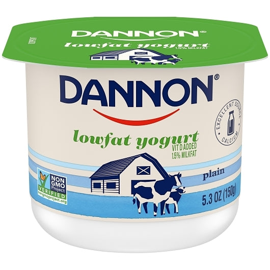 Dannon Low Fat Vanilla Yogurt, 12 x 5.3 oz Case - DOT product image 6