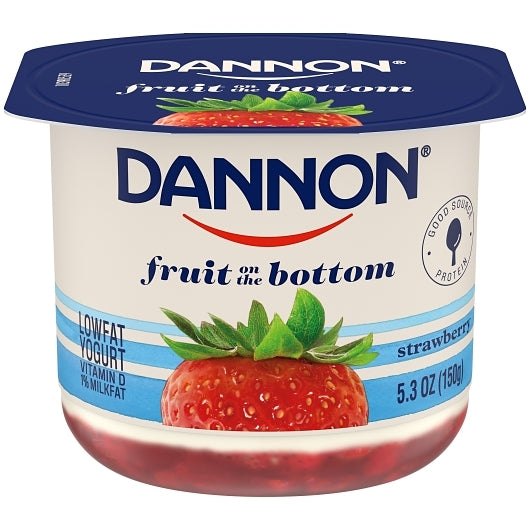 Dannon Low Fat Fruit on the Bottom Strawberry Yogurt, 12 x 5.3 oz Case - DOT product image 6