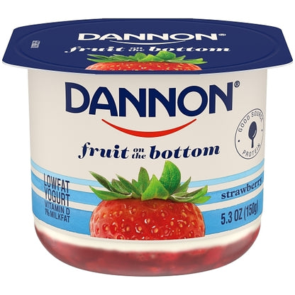 Dannon Low Fat Fruit on the Bottom Strawberry Yogurt, 12 x 5.3 oz Case - DOT product image 6