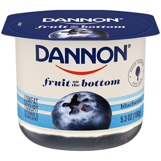 Dannon Low Fat Fruit on the Bottom Blueberry Yogurt, 12 x 5.3 oz Case - DOT product image 6