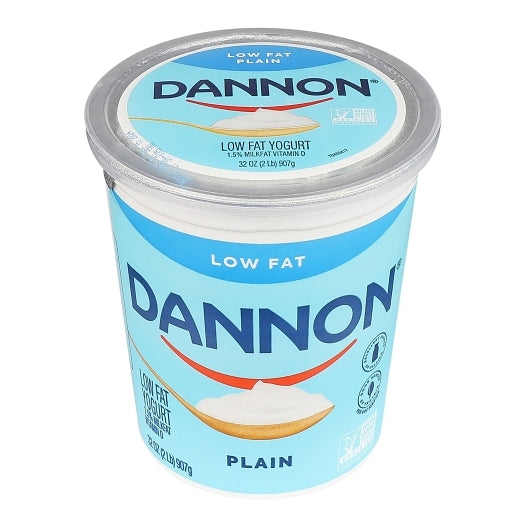 Dannon All Natural Low Fat Plain Yogurt, 6 x 32 oz Case - Cheese & Dairy