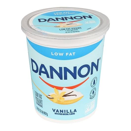 Dannon Low Fat Natural Vanilla Yogurt, 6 x 32 oz Case - Cheese & Dairy