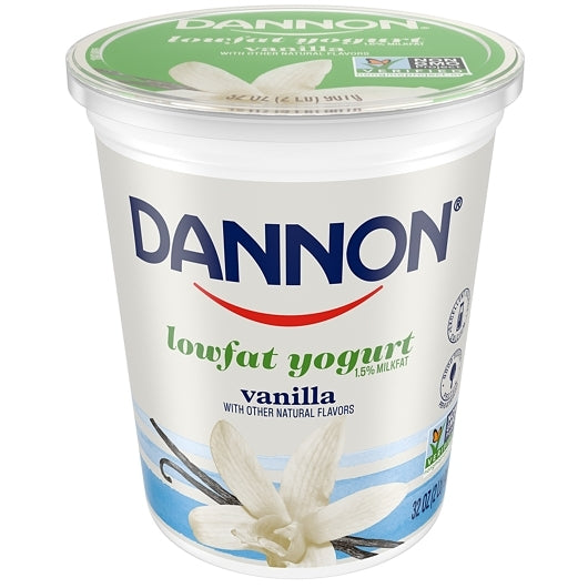 Dannon Low Fat Natural Vanilla Yogurt, 6 x 32 oz Case - DOT product image 6