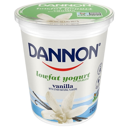 Dannon Low Fat Natural Vanilla Yogurt, 6 x 32 oz Case - DOT product image 6