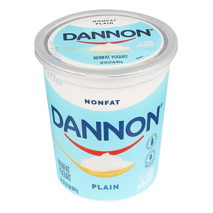 Dannon Non Fat Natural Plain Yogurt, 6 x 32 oz Case - Cheese & Dairy
