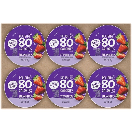 Light & Fit Nonfat Strawberry Yogurt, 6 x 32 oz Case - DOT product image 8