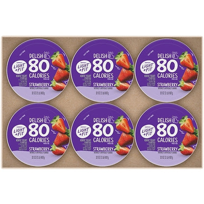 Light & Fit Nonfat Strawberry Yogurt, 6 x 32 oz Case - DOT product image 8