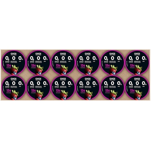 Oikos Triple Zero Mixed Berry Yogurt, 12 x 5.3 oz Case - DOT product image 8