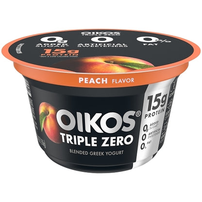 Oikos Triple Zero Peach Yogurt, 12 x 5.3 oz Case - DOT product image 5