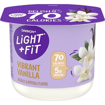Light & Fit Nonfat Vanilla Yogurt, 12 x 5.3 oz Case - DOT product image 5