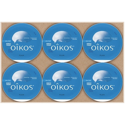 Oikos Greek Nonfat Plain Yogurt, 6 x 32 oz Case - Cheese & Dairy