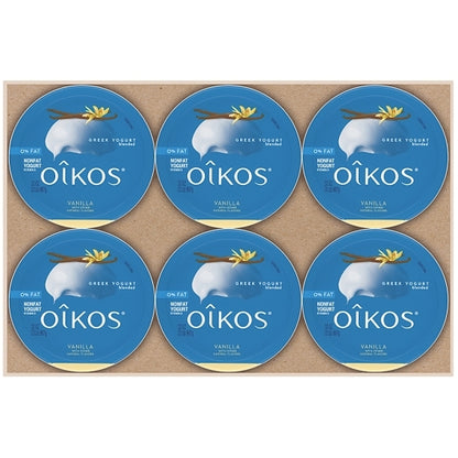 Oikos NonFat Greek Vanilla Yogurt, 6 x 32 oz Case - Cheese & Dairy