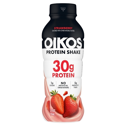 Oikos Ready To Drink Strawberry Protein Shake, 12 x 12 oz Case - Nutrition Drinks