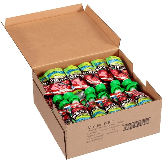Musselman's Squeezable Unsweetened Applesauce, 48 x 3.17 oz Case - DOT product image 2