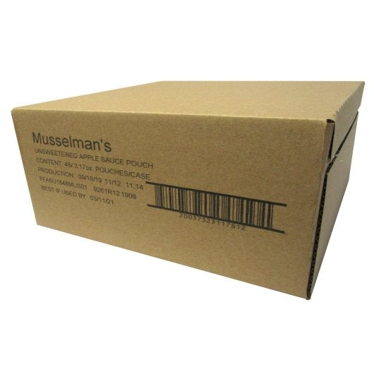 Musselman's Squeezable Unsweetened Applesauce, 48 x 3.17 oz Case - DOT product image 3