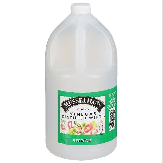 Musselmans Distilled White Distilled Plastic Vinegar Bulk, 4 x 128 fl oz Case - Pantry Ingredients
