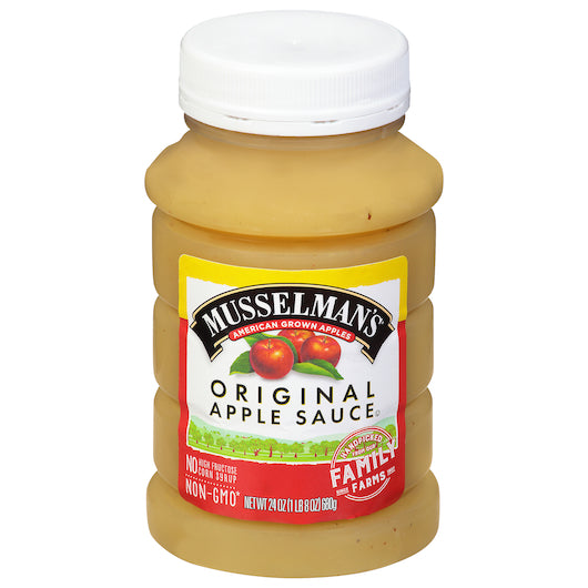 Musselmans Original Sweetened Original Applesauce, 12 x 24 oz Case - DOT product image 2