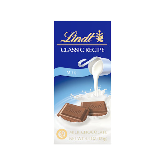 Lindt Classic Recipe Chocolate Bar Milk Chocolate, 6 x 12 x 4.4 oz Case - Candy & Confections