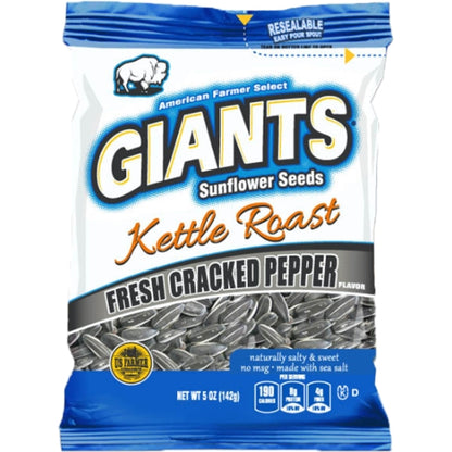 Giant Snack Giants Kettle Fresh Cracked Pepper Seeds, 12 x 5 oz Case - DOT product image 3