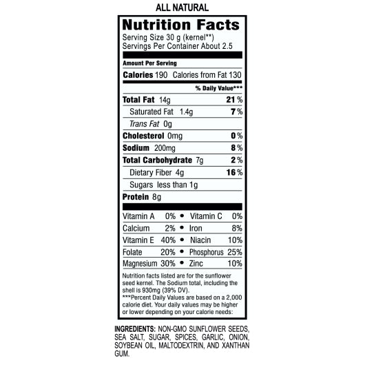 Giant Snack Giants Kettle Fresh Cracked Pepper Seeds, 12 x 5 oz Case - Nuts & Seeds