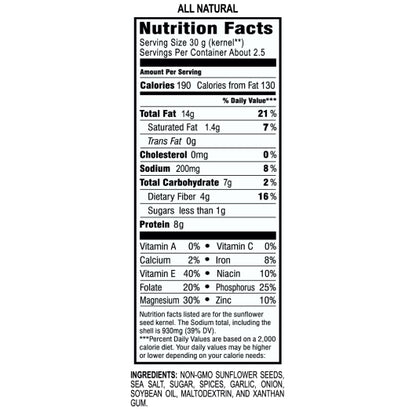 Giant Snack Giants Kettle Fresh Cracked Pepper Seeds, 12 x 5 oz Case - Nuts & Seeds