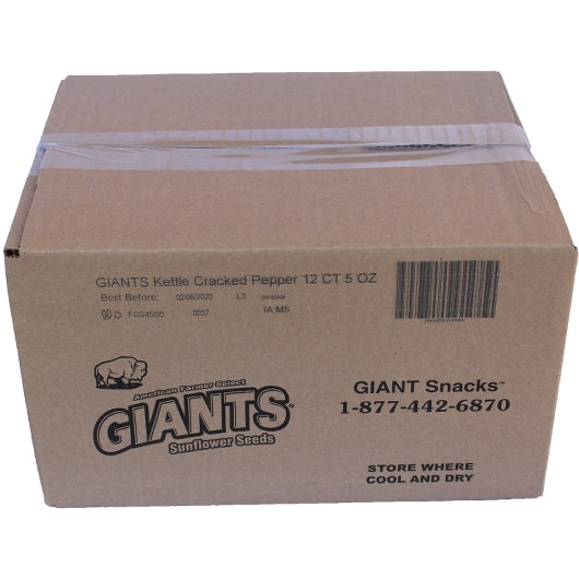 Giant Snack Giants Kettle Fresh Cracked Pepper Seeds, 12 x 5 oz Case - DOT product image 5
