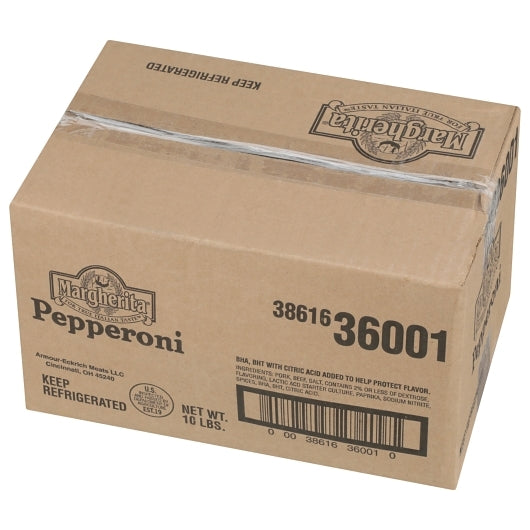 Margherita 12 Inch Hog Casing Pepperoni Sticks, 2 x 5 lb Case - DOT product image 6