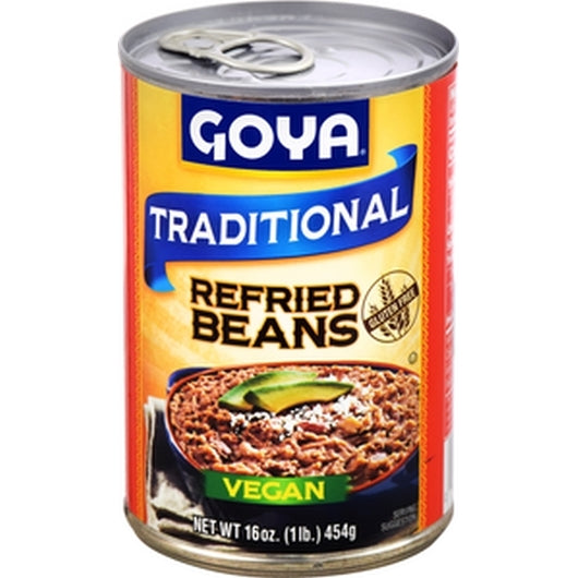 Goya Refried Beans Traditional, 12 x 16 oz Case - Beans & Legumes