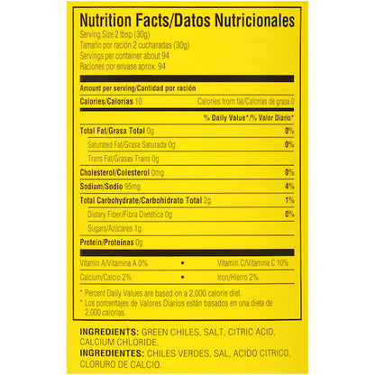 Las Palmas Diced GREEN Chiles, 6 x 100 oz Case - DOT product image 7
