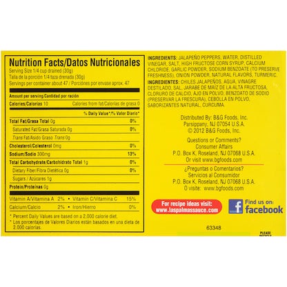 Las Palmas Sliced Jalapeno Peppers, 6 x 96 oz Case - DOT product image 8