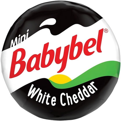 Mini Babybel White Cheddar Snack, 30 x 0.7 oz Case - Cheese & Dairy