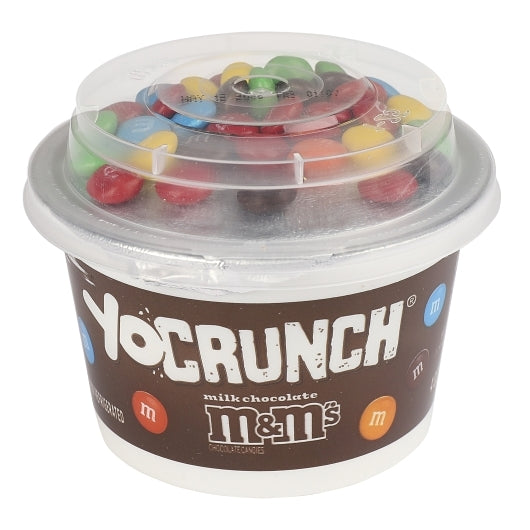 YoCrunch Milk Chocolate M&M's with Low Fat Vanilla Yogurt, 6 x 16 oz Case - Cheese & Dairy