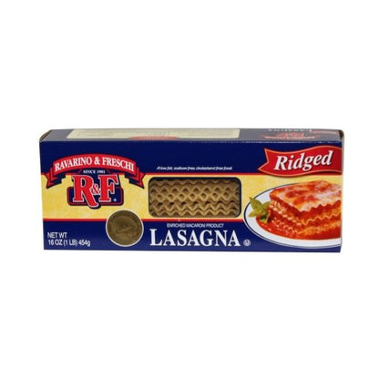 Aipc Ravarino And Ridged Lasagna Pasta, 12 x 16 oz Case - Pantry Ingredients