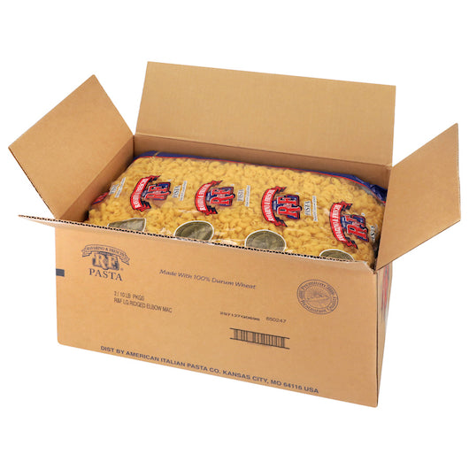 AIPC Ravarino and Large Ridged Elbow Macaroni Pasta, 2 x 10 lb Case - DOT product image 5