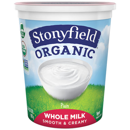 Stonyfield Farm Organic Whole Milk Plain Yogurt, 6 x 32 oz Case - DOT product image 5