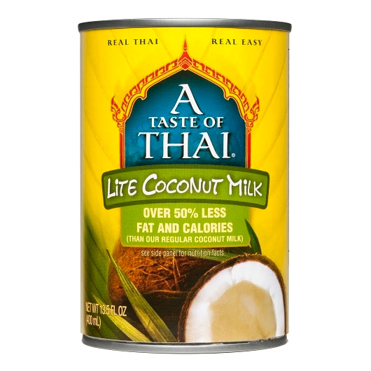 Taste of Thai Lite Coconut Milk, 12 x 13.5 oz Case - Pantry Ingredients