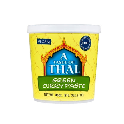 A Taste Of Thai Green Curry Paste, 3 x 35 oz Case - Condiments & Sauces