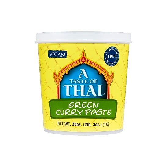 A Taste Of Thai Green Curry Paste, 3 x 35 oz Case - Condiments & Sauces