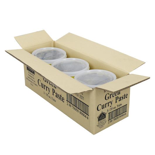 A Taste Of Thai Green Curry Paste, 3 x 35 oz Case - Condiments & Sauces