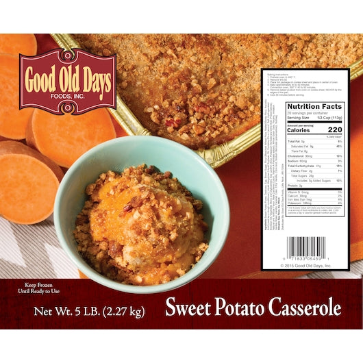 Good Old Days Sweet Potato Souffle, 4 x 5 lb Case - DOT product image 3
