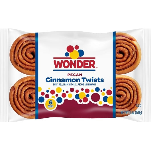 Wonder Cinnamon Pecan Spins, 18 x 6 oz Case - Nuts & Seeds