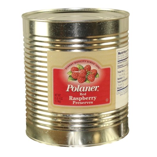 Polaner Red Raspberry Preserves, 6 x 132 oz Case - Condiments & Sauces