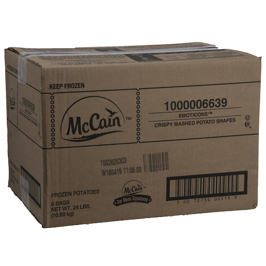 Mccain Emoticons Crispy Potato Shapes, 6 x 24 lb Case - DOT product image 8