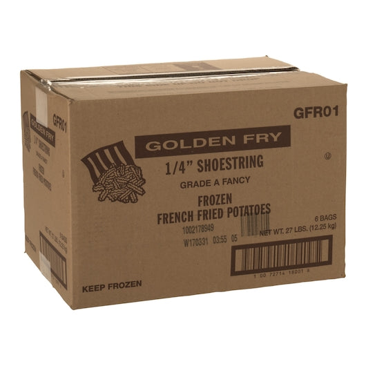 McCain Golden Shoestring 1/4" Grade A Fancy Shoestring French Fries, 6 x 6 x 27 lb Case - DOT product image 8