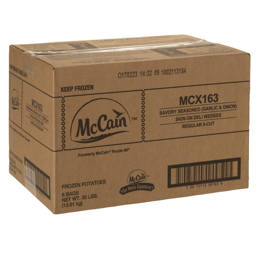 Mccain Route 66 Garlic & Onion Crinkle Potato Wedges, 6 x 6 x 30 lb Case - DOT product image 6