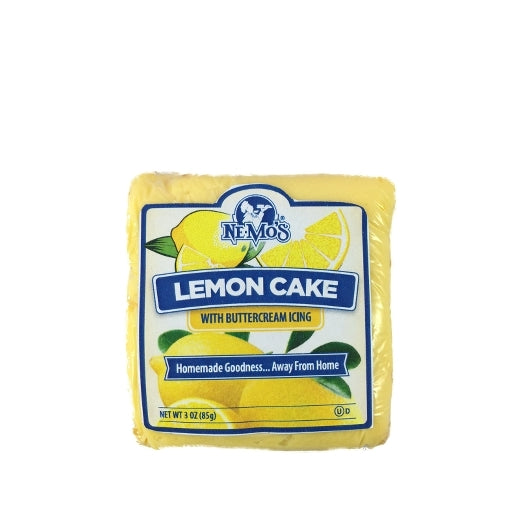Nemo's Cake Square Lemon Cake Square, 6 x 6 x 3 oz Case - Bakery & Desserts